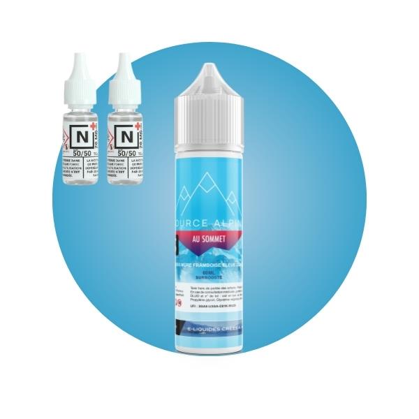 E-LIQUIDE AU SOMMET (80 ml, 6 mg/ml, 30/70) - Photo 1