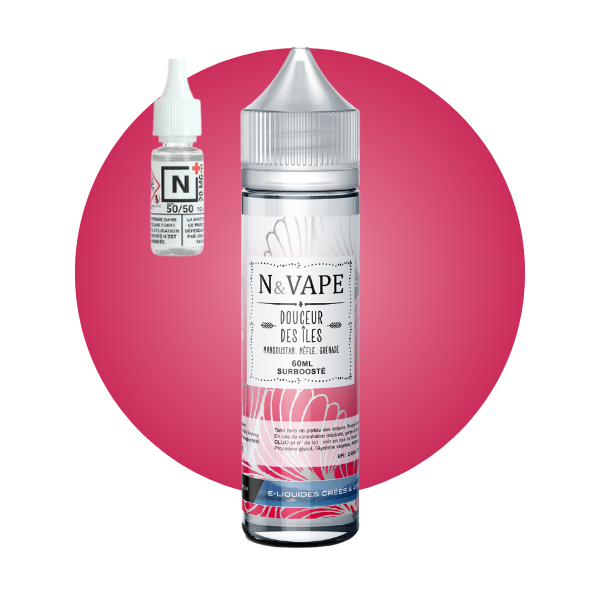 E-LIQUIDE DOUCEUR DES ILES (80 ml, 3 mg/ml, 30/70) - Photo 1