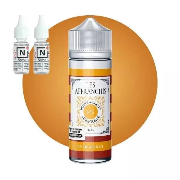 E-LIQUIDE PECHE ABRICOT N°6 (80 ml, 3 mg/ml, 30/70) - Photo 1